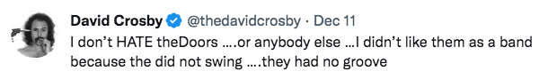 Dave Crosby tweet